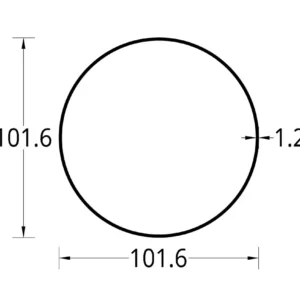 TUBO DE RIEGO (4)” (101.6) mm ESPESOR 1.27 mm.