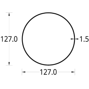 TUBO DE RIEGO (5)” (127) mm. ESPESOR 1.5 mm.