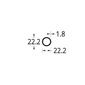 TUBO CIRCULAR (7/8)” (22.2) mm. ESPESOR 1.8 mm.
