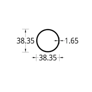 TUBO CIRCULAR (1 1/2)” (38.35) mm ESPESOR 1.65 mm.