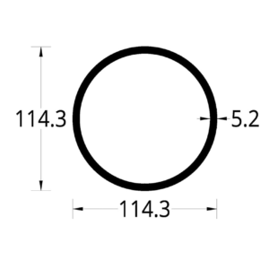 TUBO CIRCULAR (4 1/2)” (114.3) mm. ESPESOR 5.20 mm.