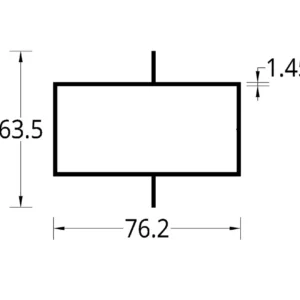 TUBULAR CON DOBLE ALETA DESCENTRADA (3 X 1 1/2)”  (76.2 X 63.5) mm. ESPESOR 1.45