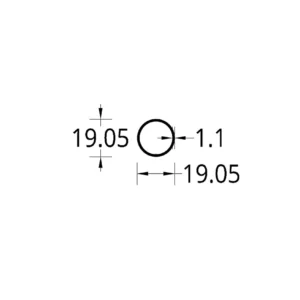 TUBO CIRCULAR (3/4)” (19.05) mm. ESPESOR 1.1 mm.