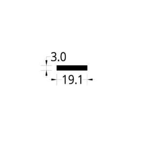 PLATINA ALUMINIO (3/4 X 1/8)”  (19.1 X 3) mm.