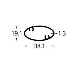 ELIPSE CON AUTOROSCANTE (1 ½ X  ¾)” (38.1 X 19.1) mm.