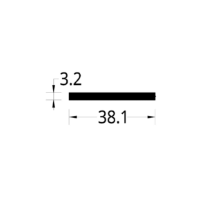 PLATINA ALUMINIO (1 1/2 X 1/8)” (38.1 X 3.2) mm.