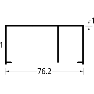 DUCTO ELECTRICO CON SEPARADOR (3 X 1 ½)”  (76.2 X 38.1) mm.