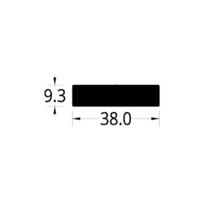 PLATINA ALUMINIO (1 1/2 X 3/8)” (38 X 9.3) mm.