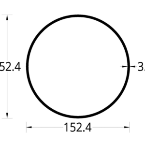 TUBO CIRCULAR DE 6″ (152.4) mm. ESPESOR 3 mm.