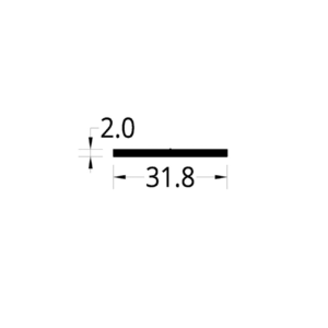 PLATINA (1 1/4 X 1/13)” (31.8 X 2) mm.