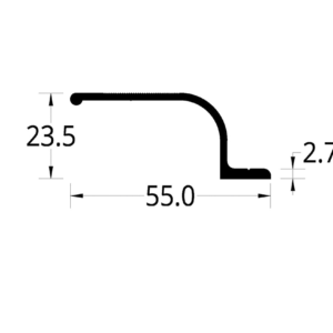 MANIJA PUERTA DE SOBREPONER (55 X 23.5) mm.
