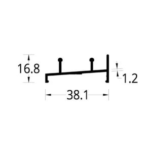 SILLAR DOS RIELES VC 4025/3825 (38.1 X 16.8) mm