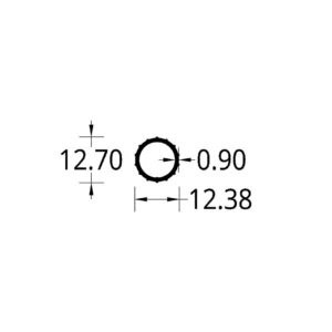 TUBO CORTINERO (1/2)”  (12.70) mm.