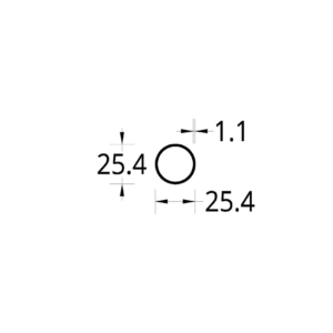 TUBO CIRCULAR (1)” (25.4) mm. ESPESOR 1.1 mm.