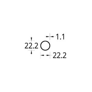 TUBO CIRCULAR (7/8)” (22.2) mm. ESPESOR 1.1 mm.
