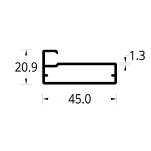 PERIMETRAL DE PUERTA COCINA (45 X 20.9) mm.