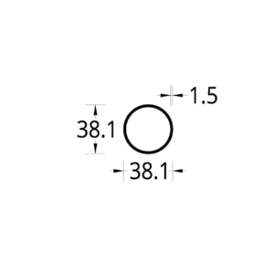 TUBO CIRCULAR (1 1/2)” (38.1) mm ESPESOR DE 1.5 mm.