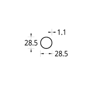 TUBO CIRCULAR (1 1/8)” (28.5) mm. ESPESOR 1.05 mm.