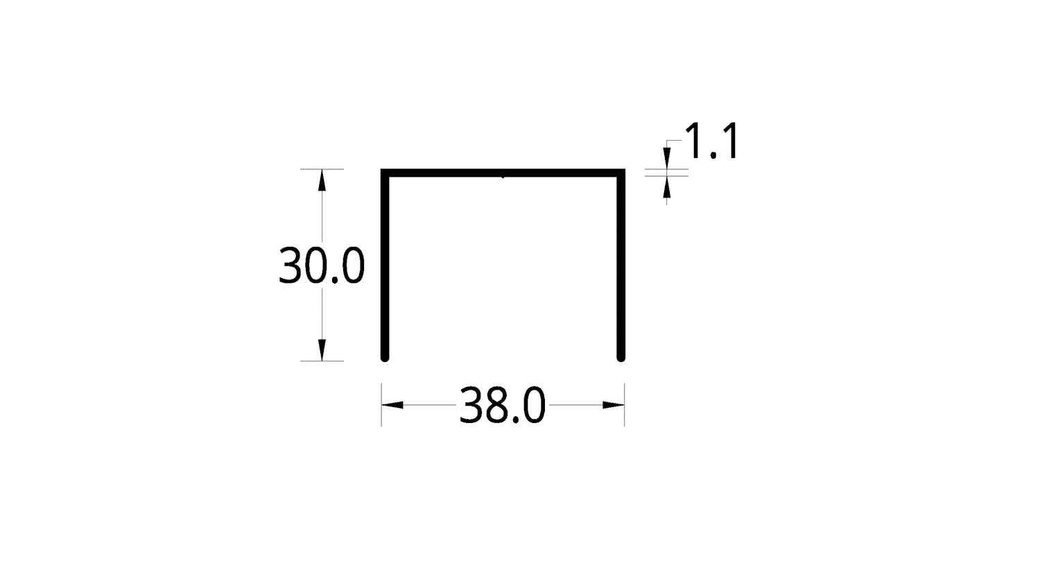 “U” DIVISION DE OFICINA (38 X 30) mm.