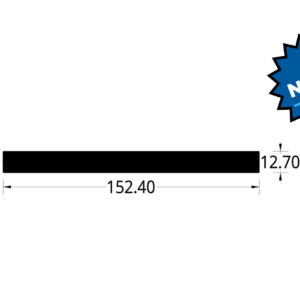 PLATINA DE ALUMINIO (6 X 1/2)” (152,4 X 12.7) mm.