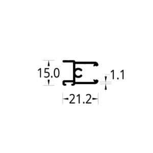 HORIZONTAL SUPERIOR ASTRAL 1.6 (21.2 X 15) mm.