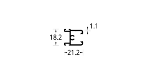 HORIZONTAL SUPERIOR ASTRAL 1.7/2.0 (21.2 X 18.2) mm.