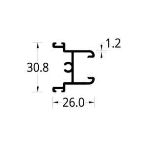 HORIZONTAL SUPERIOR COLOSAL 2.6 (26 X 30.8) mm.