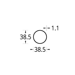 TUBO CIRCULAR (1 1/2)” (38.5) mm ESPESOR 1.1 mm.