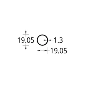 TUBO CIRCULAR (3/4)” (19.05) mm. ESPESOR 1.25 mm.