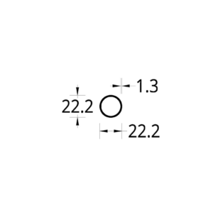 TUBO CIRCULAR (7/8)” (22.2) mm. ESPESOR 1.25 mm.