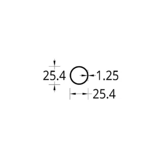 TUBO CIRCULAR (1)” (25.4) mm. ESPESOR 1.25 mm.