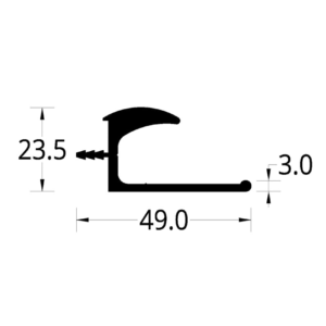 MANIJA PARA MUEBLE DE COCINA DE (49 X 23.5) mm.