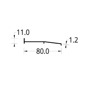 ALFAJIA 8 cm.  (80 X 11) mm.
