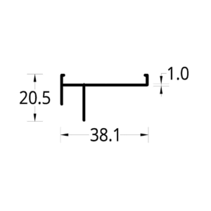 CABEZAL UN RIEL VC 4025/3825 (38.1 X 20.5) mm.