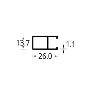 TRASLAPE VC 4025/3825 (26 X 13.7) mm