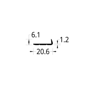 PIRLAN DE ¾” DOS RAYAS (20.6 X 6.1) mm.