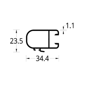 ENGANCHE ASTRAL 1.7/1.8/2.0 (34.4 X 23.5) mm.