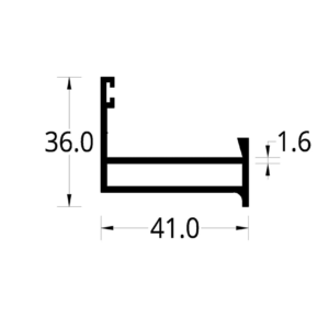 PERIMETRAL VIDRIO FACHADA SOLOVIT (41 X 36) mm.