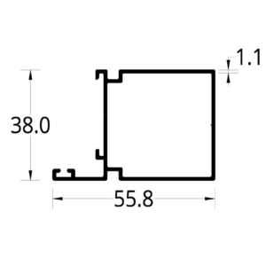 TUBULAR CON ADAPTADOR VP 3831 (1 ½ X 1 ½)”  (55.8 X 38) mm.