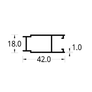 TRASLAPE REFORZADO V.C. 4020/5020 (42 X 18) mm.