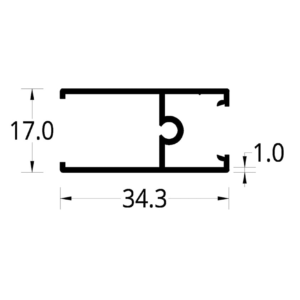 HORIZONTAL SUPERIOR P.C. 2044/744 (34.3 X 17) mm.