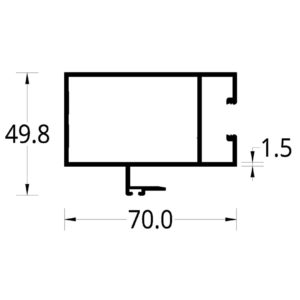 ENGANCHE  P.C. 2038 PLUS/7038 (70 X 49.8) mm.