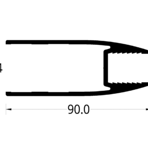 ZOCALO PUERTA DE SEGURIDAD 9 cm. (90 X 34.4) mm.
