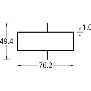 TUBULAR CON DOBLE ALETA DESCENTRADA (3 X 1)” (76.2 X 49.4) mm. ESPESOR 1.05 mm.