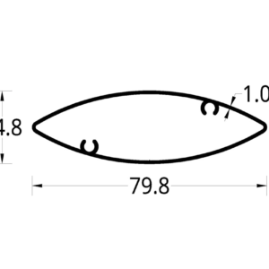 ELIPSE CON AUTOROSCANTE (79.8 X 24.8) mm.