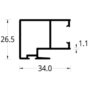 ENGANCHE P.C. 2044/744 (34 X 26.5) mm.