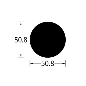 BARRA CIRCULAR (2)”  (50.8) mm.