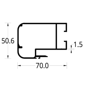ENGANCHE  P.C. 2038 PLUS/7038 (70 X 50.6) mm.
