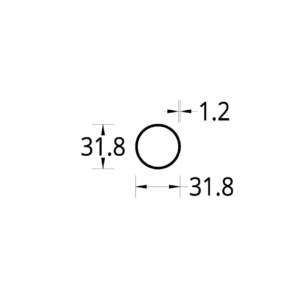 TUBO CIRCULAR (1 1/4)” (31.8) mm ESPESOR 1,17 mm.