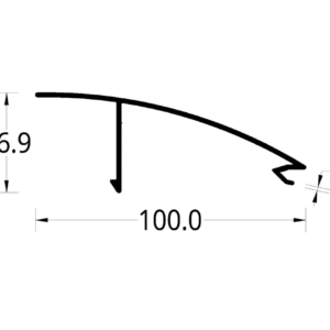 CORTASOL FIJO DE (100 x 36.9) mm.